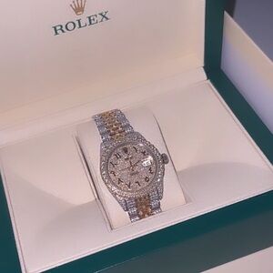 Rolex Silver and Gold Timepiece